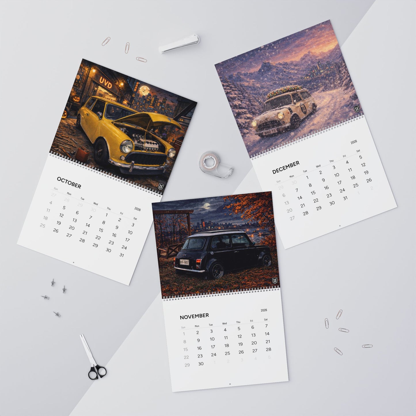 UVD Mini Cyber Punk Themed Wall Calendar 2026 Competition