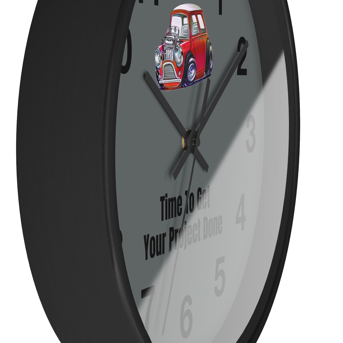 "Time To Get Your Project Done" U11 Mini Saloon Garage Clock