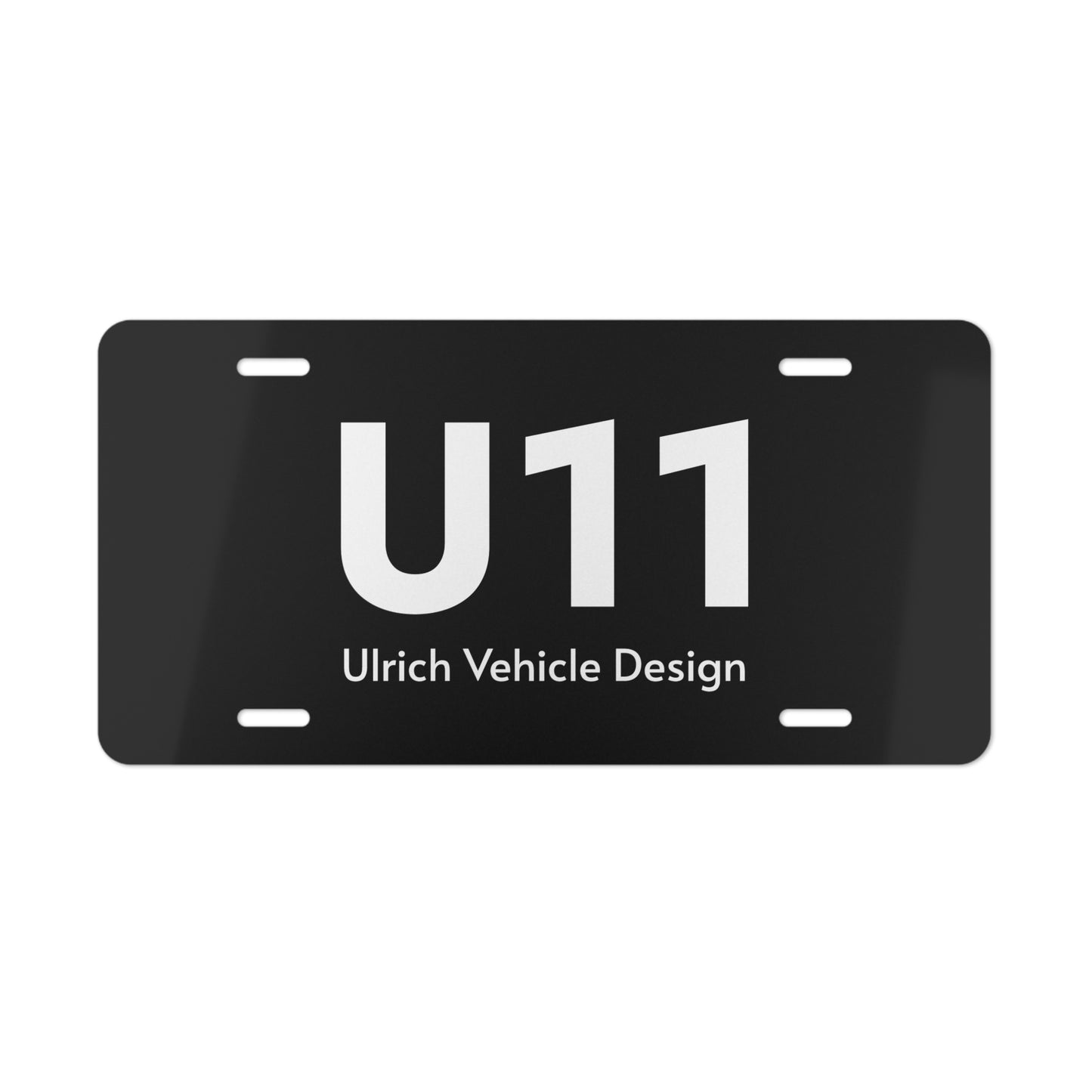 Custom U11 Vanity Plate License Plate — Ulrich Vehicle Design Decorative Front Plate
