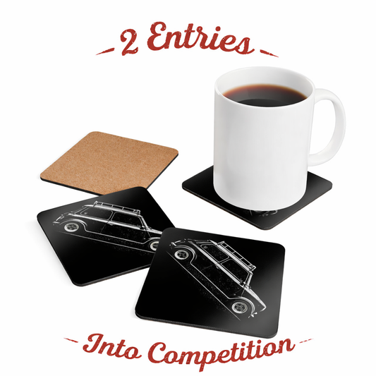 UVD Brian Mini Cork Drink Coasters (Set of 4) - Competition