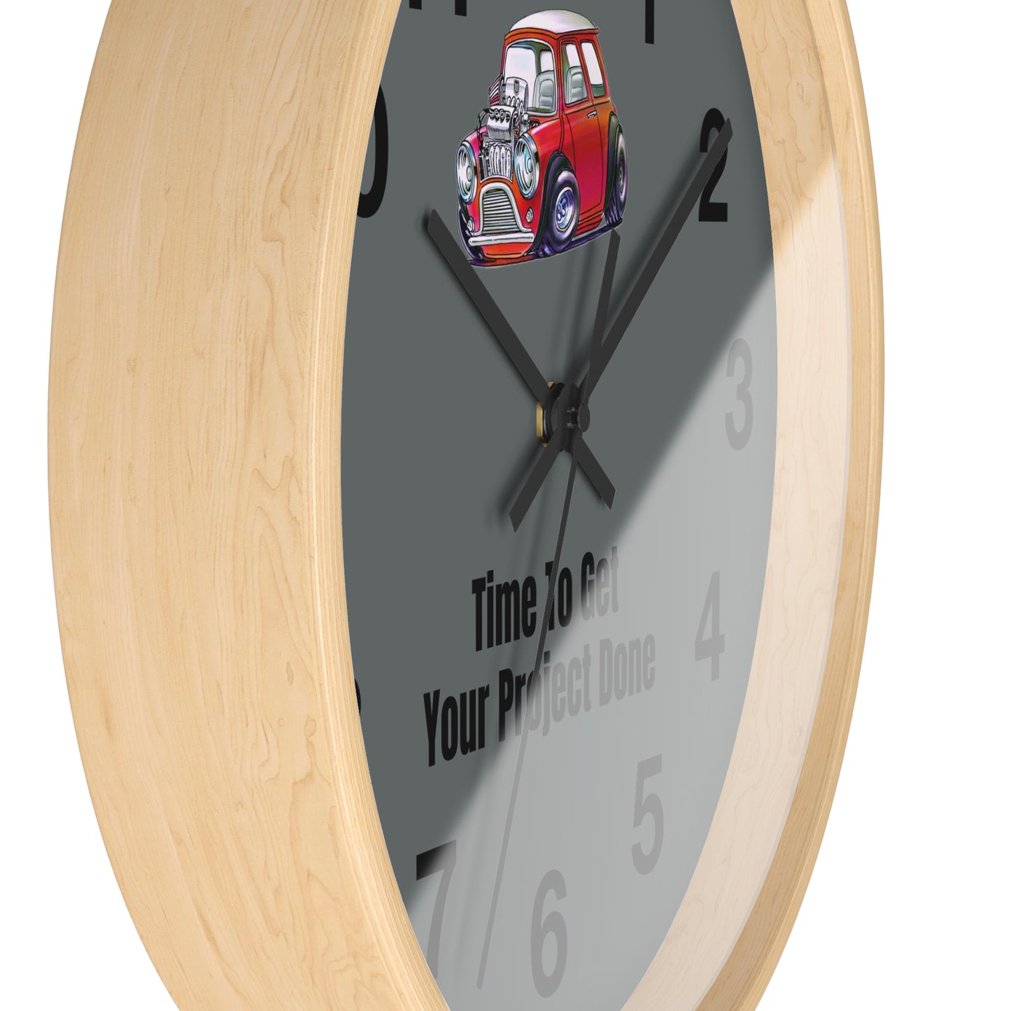 "Time To Get Your Project Done" U11 Mini Saloon Garage Clock