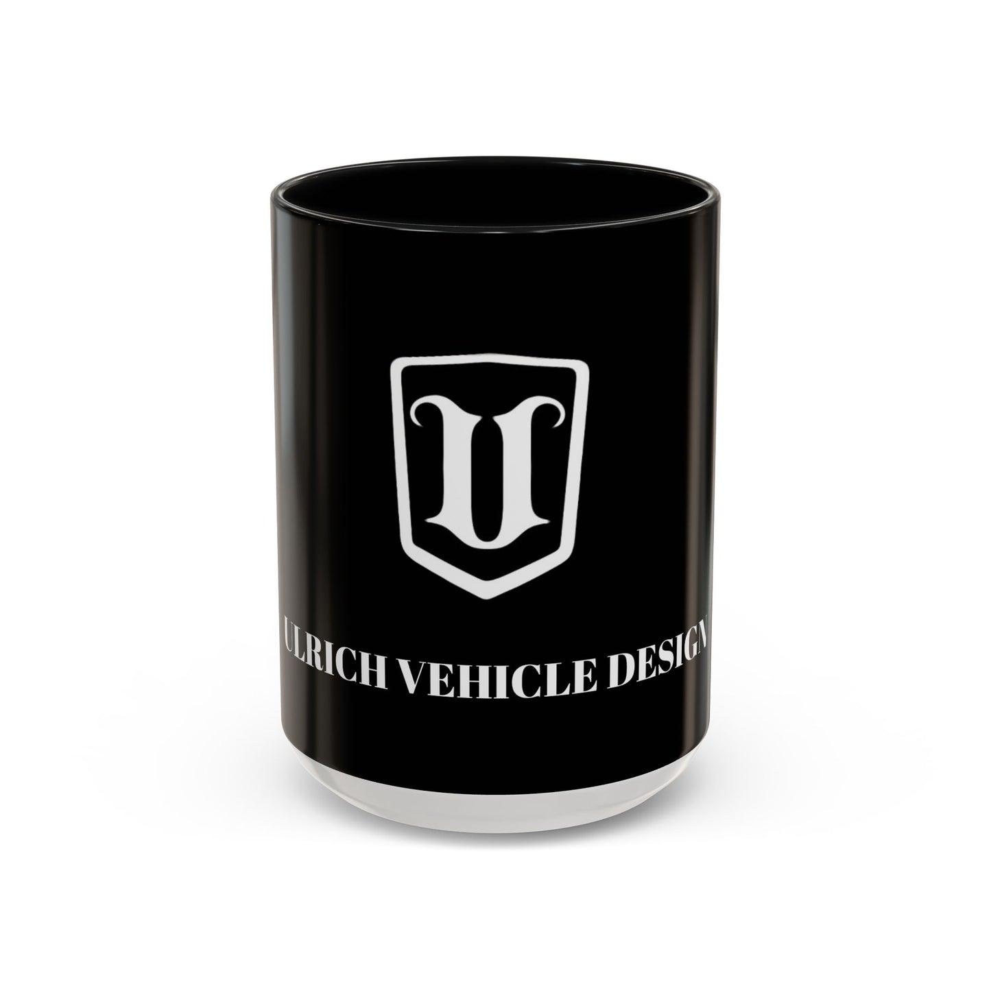 Black Accent Coffee Mug — Ulrich Vehicle Design Logo