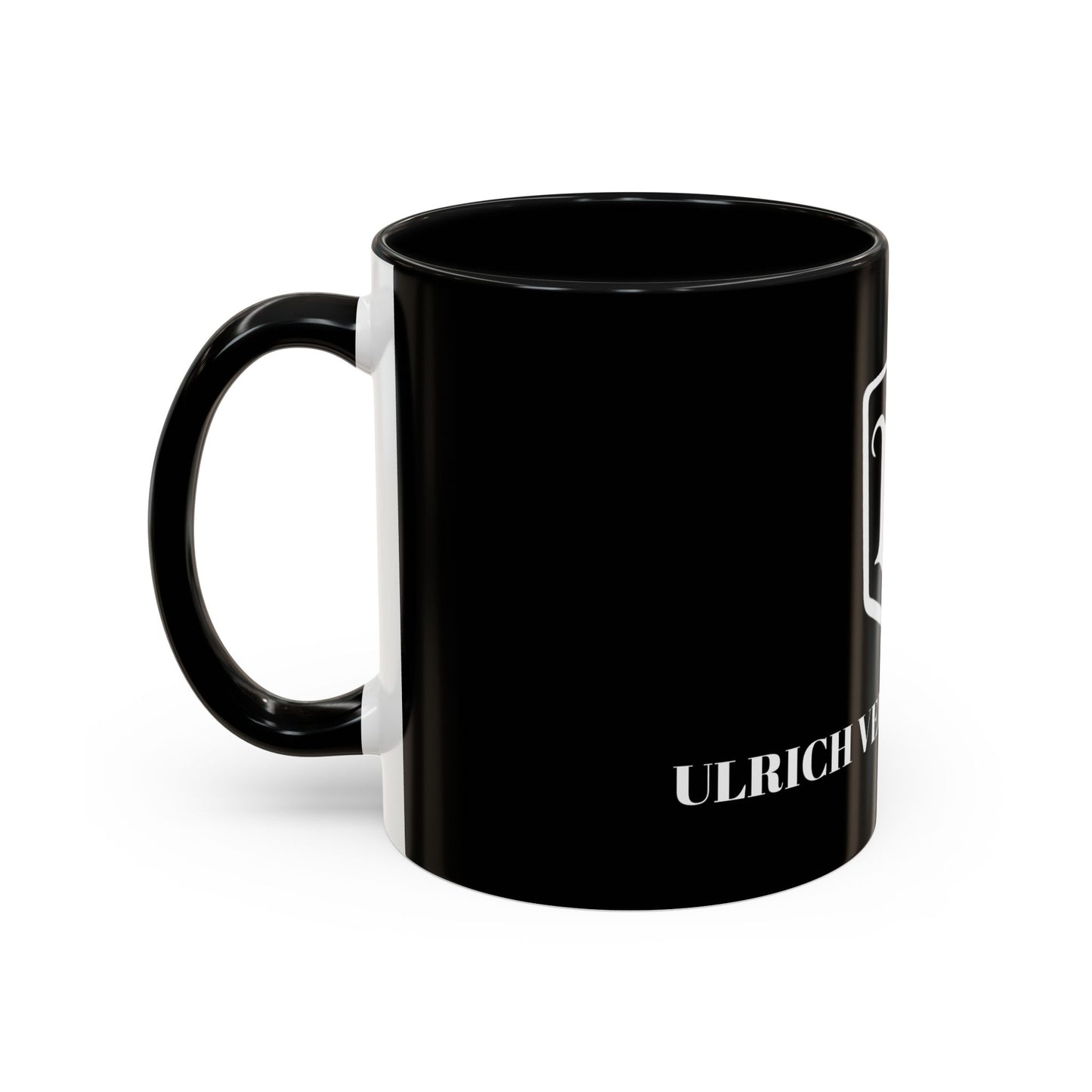 Black Accent Coffee Mug — Ulrich Vehicle Design Logo