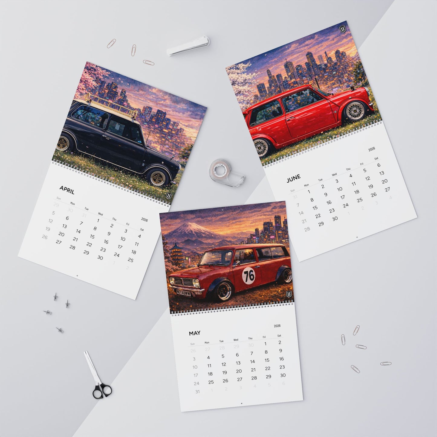 UVD Mini Cyber Punk Themed Wall Calendar 2026 Competition