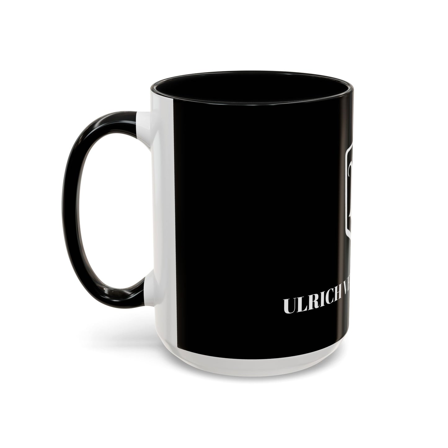 Black Accent Coffee Mug — Ulrich Vehicle Design Logo